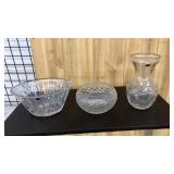 LOT OF ASST. CUT GLASS BOWLS AND VASE