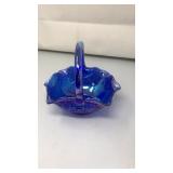 VNTG FENTON CARNIVAL GLASS BASKET