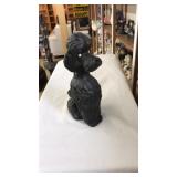 VNTG. CAST IRON POODLE COIN BANK