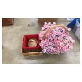 LOT OF ASST. BASKETS & FAUX FLORALS