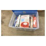 TOTE OF COOK BOOKS