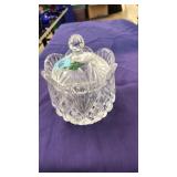 SHANNON CRYSTAL GLASS LIDDED CANDY DISH, SLOVAKIA