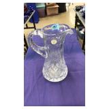 HAND-CUT LEAD CRYSTAL GLASS WATER PITCHER, POLAND