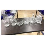 LOT OF ASST. CLEAR GLASS SERVINGWARE