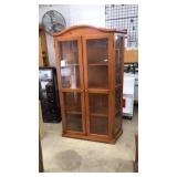 CURIO DISPLAY CABINET WITH GLASS DOORS