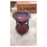 VNTG. HEART SHAPE SHADOWBOX DISPLAY TABLE