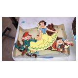 VNTG. SNOW WHITE & 7 DWARF WALL ART