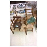 LOT OF WOOD DOLL FURNITURE