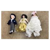 3 PORCELAIN DOLLS