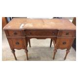 ANTQ. WOOD VANITY TABLE BY HUNTLEY FURNITURE