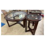 3 PC. LIVING ROOM SET: COFFEE TABLE & 2 END TABLES