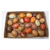 COLLECTION OF POLISHED STONE EGGS