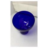 VNTG. COBALT BLUE DUCK ON NEST DISH