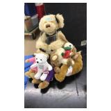 TEDDY BEAR VASE AND ASST. TEDDY BEARS
