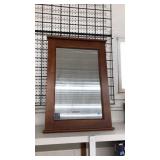WOOD FRAMED WALL HANGING MIRROR