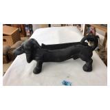 VNTG. CAST IRON DACHSHUND BOOT SCRAPER
