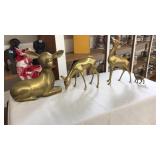 LOT OF ASST. BRASS DEER FIGURINES