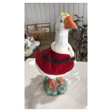 GOOSE FIGURINE IN SANTA COAT