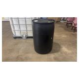 55GAL PLASTIC DRUM, BLACK