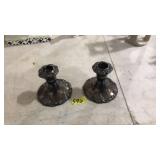 WALLACE BAROQUE WEIGHTED SILVERPLATE CANDLESTICKS