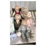 LOT OF PRECIOUS MOMENTS PORCELAIN DOLLS