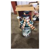 METAL SNOWMAN DECOR WITH BOX