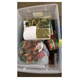 TOTE OF ASST. CHRISTMAS DECOR