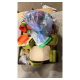 LOT OF ASST. TUPPERWARE & TOY KITCHEN ACCESSORIES