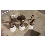 3 LIGHT VANITY LIGHT FIXTURE BRONZE FINISH