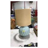 BLUE CERAMIC ACCENT LAMP