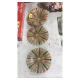 MID CENTURY MODERN FUSED ART GLASS BOWL & PLATES