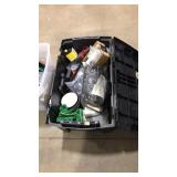 TOTE OF ASST. HARDWARE & MISC TOOLS