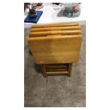 4 WOOD FOLDING TV STANDS