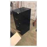 BLACK METAL FILE CABINET