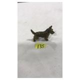 SMALL BRASS TERRIER FIGURINE, NEW ORLEANS