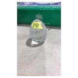 VNTG. LEAD CRYSTAL EGG PAPER WEIGHT, FRANCE