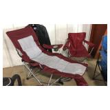 2 FOLDING CAMP CHAIRS: RECLINING & REGULAR