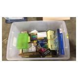 TOTE OF ASST OFFICE SUPPLIES