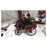 VICTORIAN COUPLE IN CARRIAGE HOLIDAY DECOR