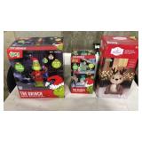 3.5FT REINDEER INFLATABLE & GRINCH LIGHT
