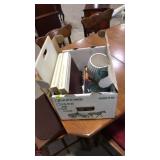 BOX OF ASST. BOOKS & OFFICE SUPPLIES