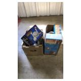 3 LIDDED CANISTERS, ONION MACHINE, APPLE PEELER