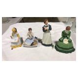 (4) LITTLE WOMEN FIGURINES: AMY, JO,BETH & MEG