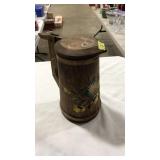 HAND PAINTED WOOD BEER STEIN