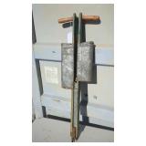 Vintage Planter Wood & Metal Design