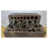 Vintage 13-Piece Auger Drill Bit Set