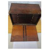 Vintage Oak Machinist's Tool Chest, 8 Drawer