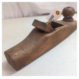 Antique Wooden Round Bottom Hand Plane, Compass...