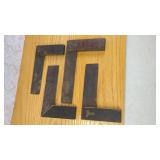 4 Vintage Woodworking Try Squares
