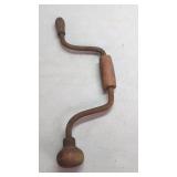 Vintage Hand Brace Drill 12ï¿½ Steel Frame, Wood...